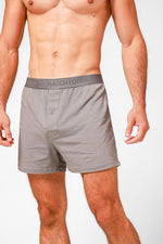 DELTA - 2 תחתוני בוקסר רחבים Matchtonim bamboo נייבי-אפור - MASHBIR//365