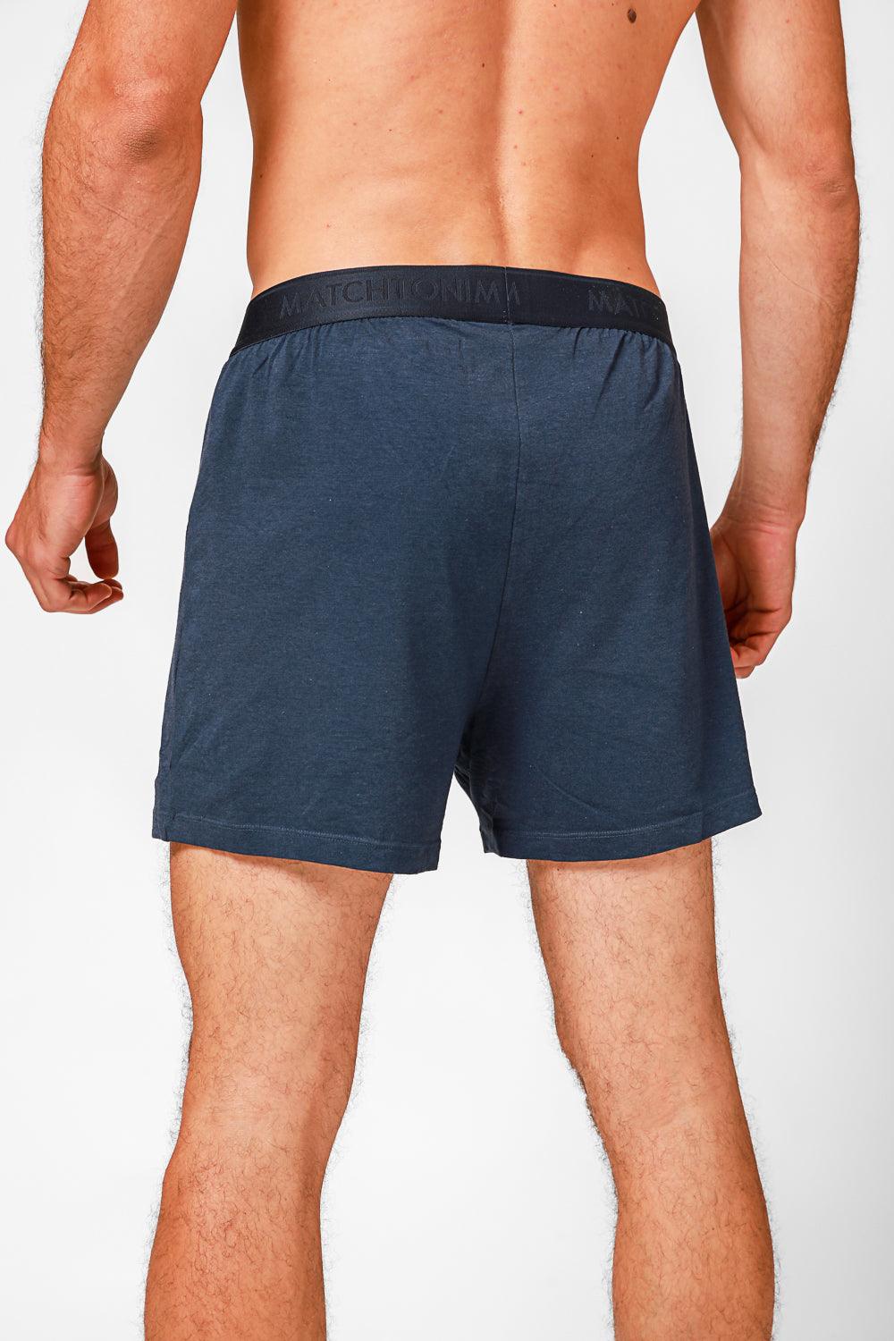 DELTA - 2 תחתוני בוקסר רחבים Matchtonim bamboo נייבי-אפור - MASHBIR//365