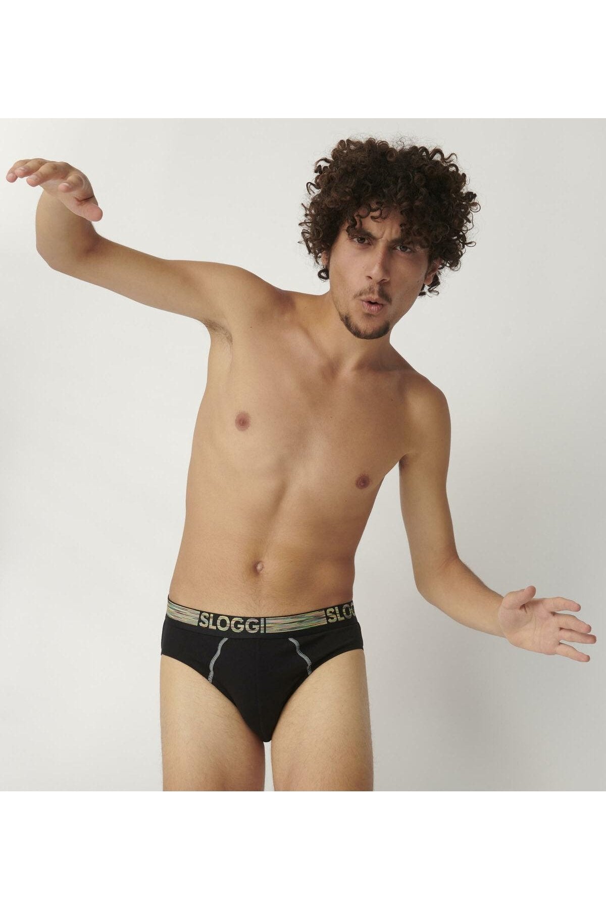 SLOGGI - 2 תחתוני מידי MEN GO ABC NATURAL כחול-שחור - MASHBIR//365