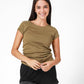 DELTA - 2 חולצות בייסיק קצרות צווארון עגול ירוק זית - MASHBIR//365 - 1