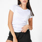 DELTA - 2 חולצות בייסיק קצרות צווארון V בצבע לבן - MASHBIR//365 - 1