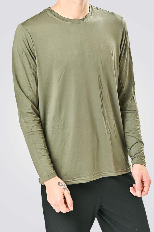 COOL 32 - 2 חולצות דרייפיט שרוול ארוך בצבע זית - MASHBIR//365