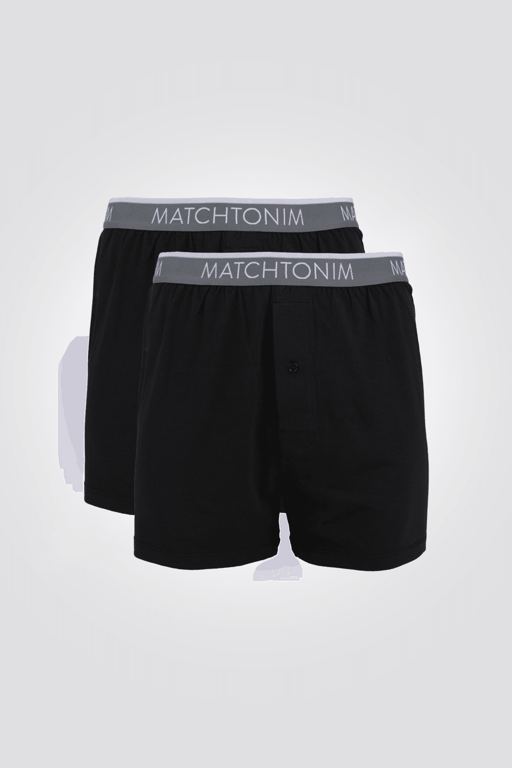 DELTA - 2 זוגות בוקסרים קצרים רחבים בצבע שחור - MASHBIR//365