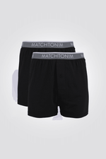 DELTA - 2 זוגות בוקסרים קצרים רחבים בצבע שחור - MASHBIR//365