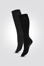 KENNETH COLE - 2 זוגות גרבי מודל לגבר אורך קלאסי שחור נקודות - MASHBIR//365