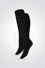 KENNETH COLE - 2 זוגות גרביים לגבר אורך קלאסי שחור נקודות - MASHBIR//365