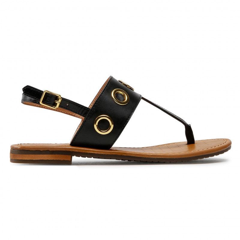 סנדלי אצבע מעור שחור - MASHBIR//365