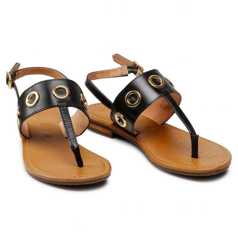 סנדלי אצבע מעור שחור - MASHBIR//365