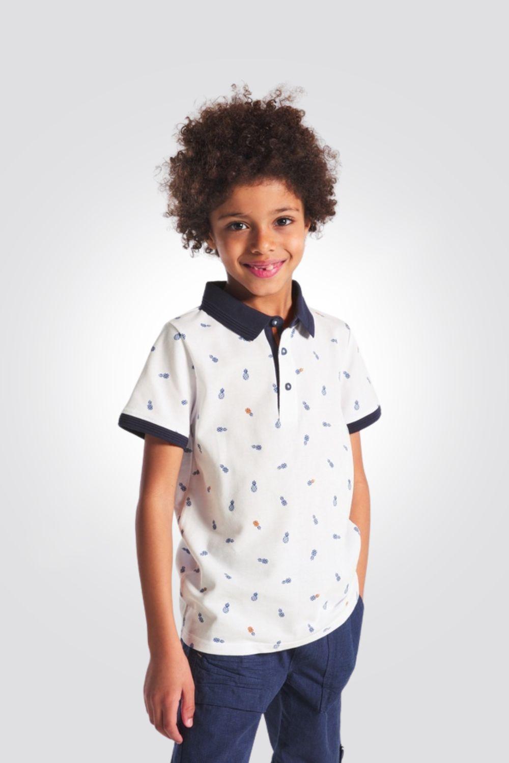חולצת פולו לילדים בצבע לבן - MASHBIR//365