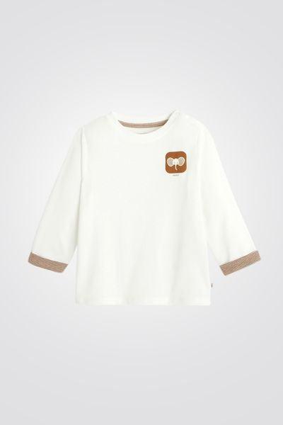 טישירט לבן בעיטור פיל - MASHBIR//365