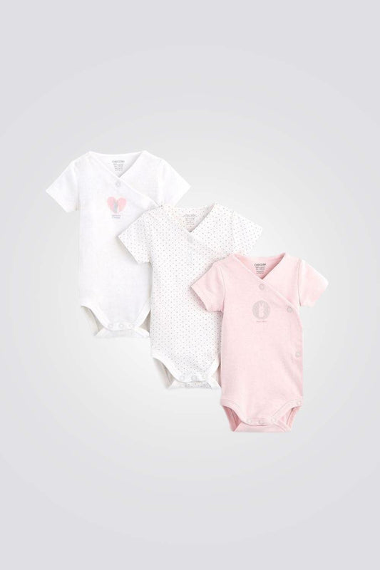 OBAIBI - 3 בגדי גוף מעטפת שרוול קצר תינוקות - MASHBIR//365