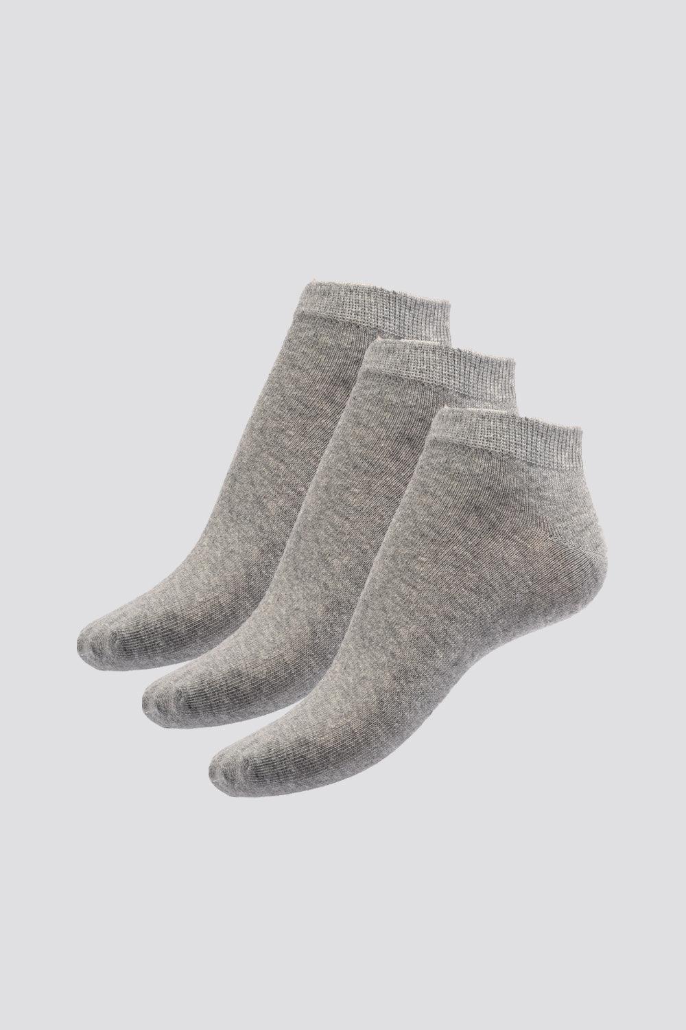 DELTA - 3 גרבי קרסוליות אפורות - MASHBIR//365