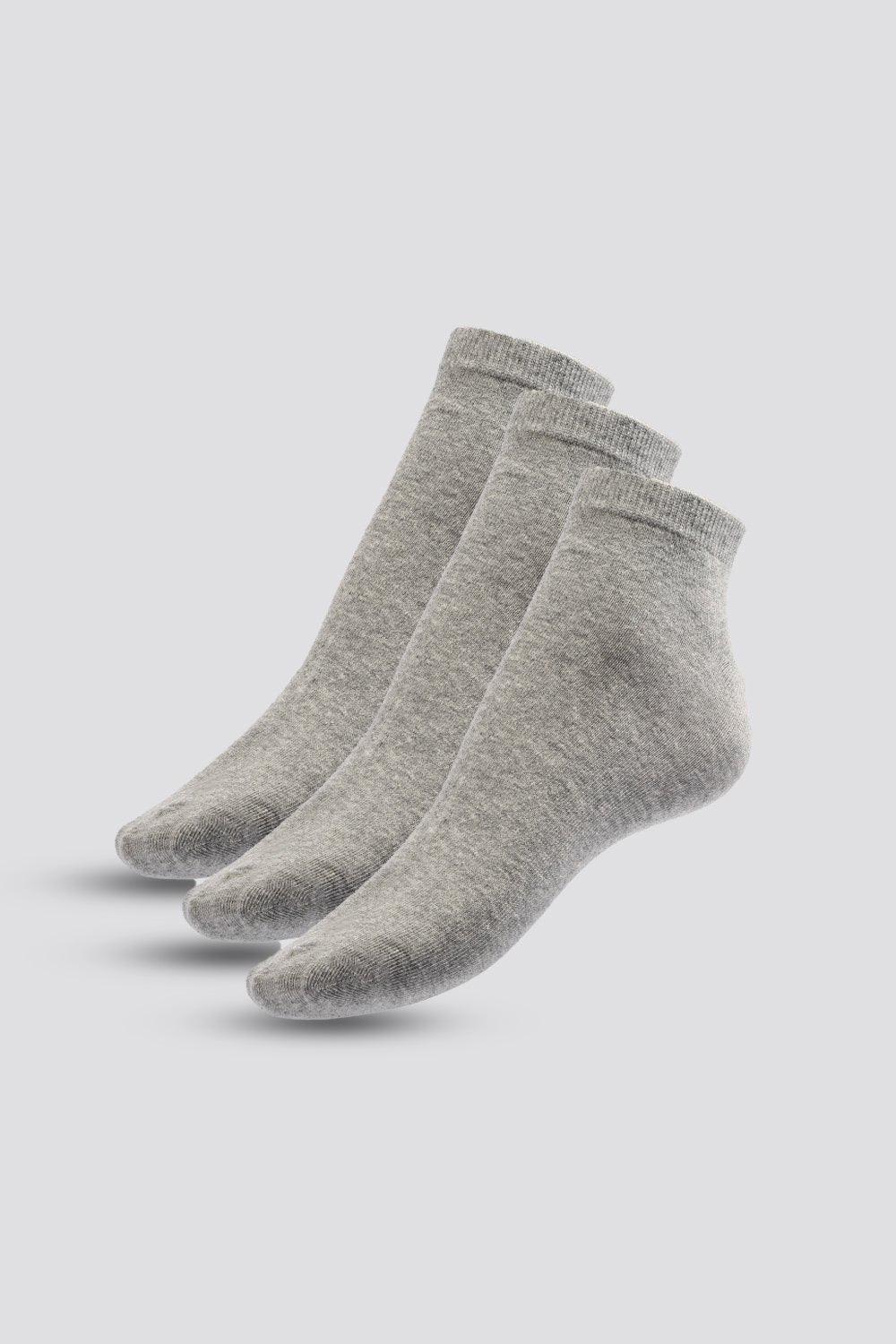 DELTA - 3 גרבי קרסוליות בייסיק אפור - MASHBIR//365