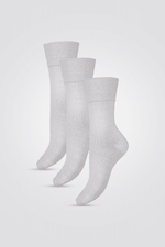 IOMI - 3 גרבי סוכרת לנשים בצבע לבן - MASHBIR//365