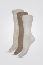 IOMI - 3 גרבי סוכרת לנשים בגווני בז' - MASHBIR//365