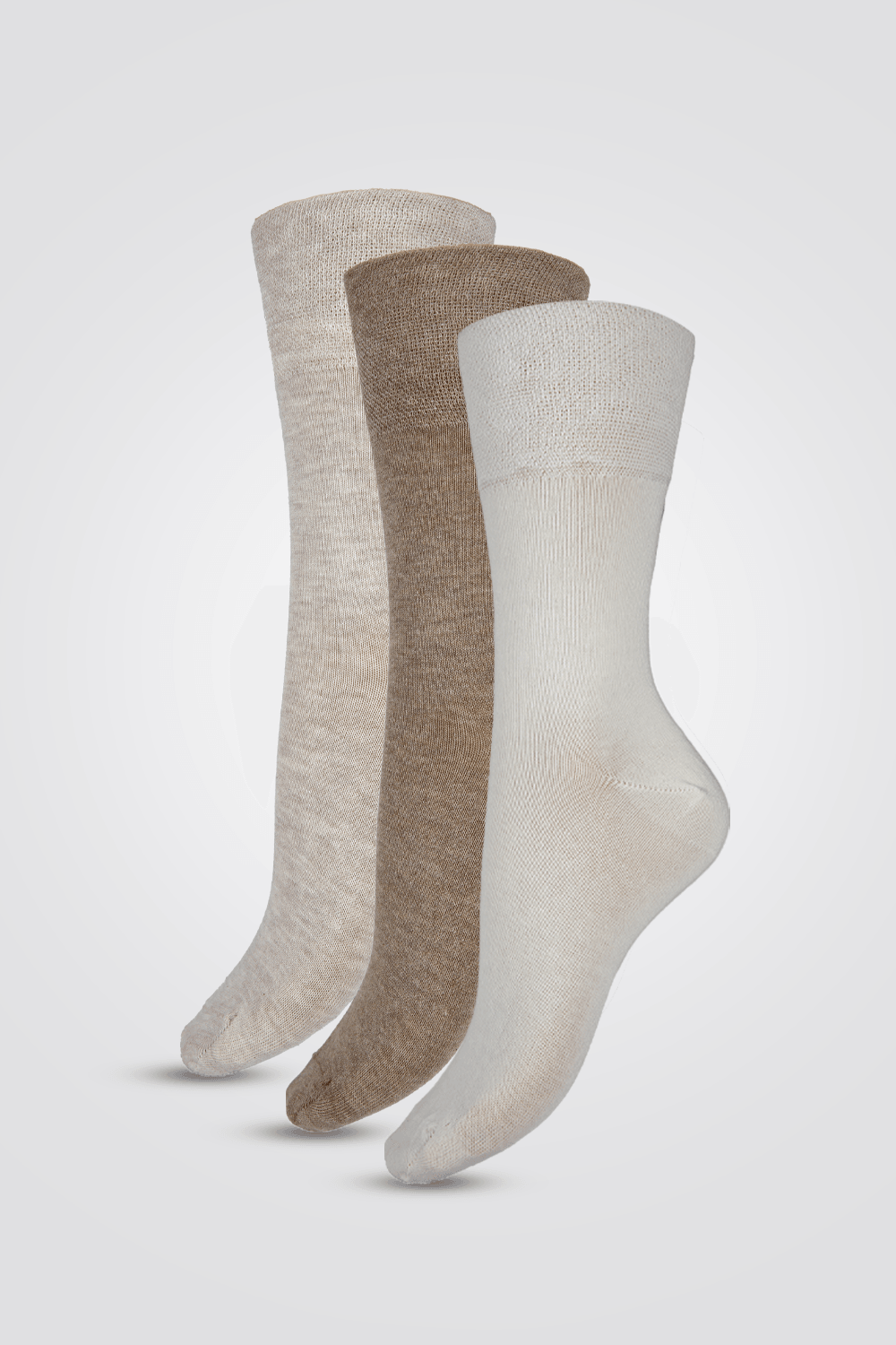 IOMI - 3 גרבי סוכרת לנשים בגווני בז' - MASHBIR//365