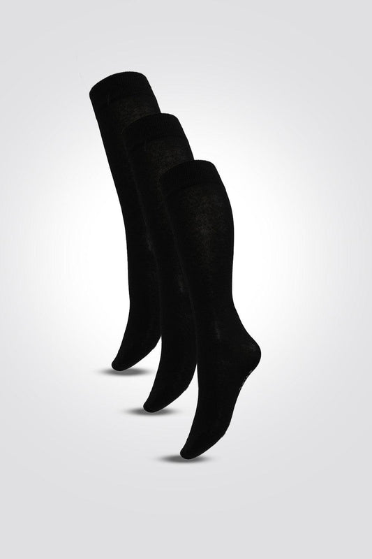 DELTA - 3 זוגות גרביים לגברים אורך רגיל שחור - MASHBIR//365
