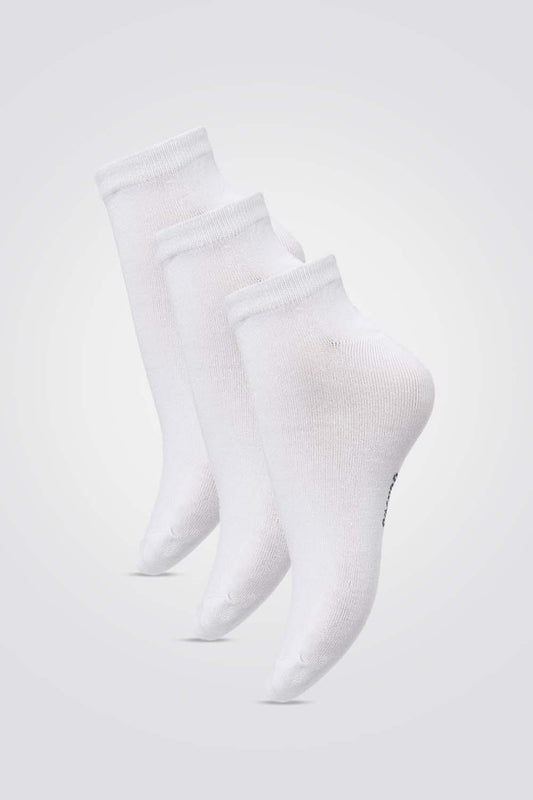 SRIGAMISH - 3 זוגות קרסוליות במבוק לגברים בצבע לבן - MASHBIR//365