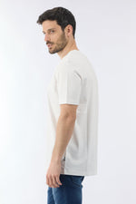 טישירט בהדפס לוגו בצבע קרם - MASHBIR//365