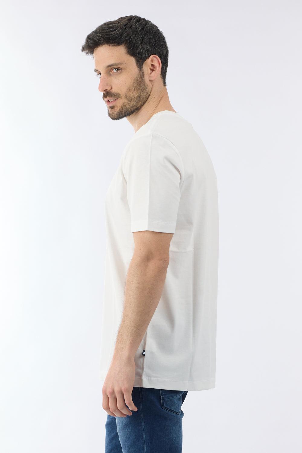 טישירט בהדפס לוגו בצבע קרם - MASHBIR//365