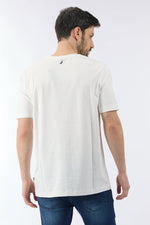 טישירט בהדפס לוגו בצבע קרם - MASHBIR//365