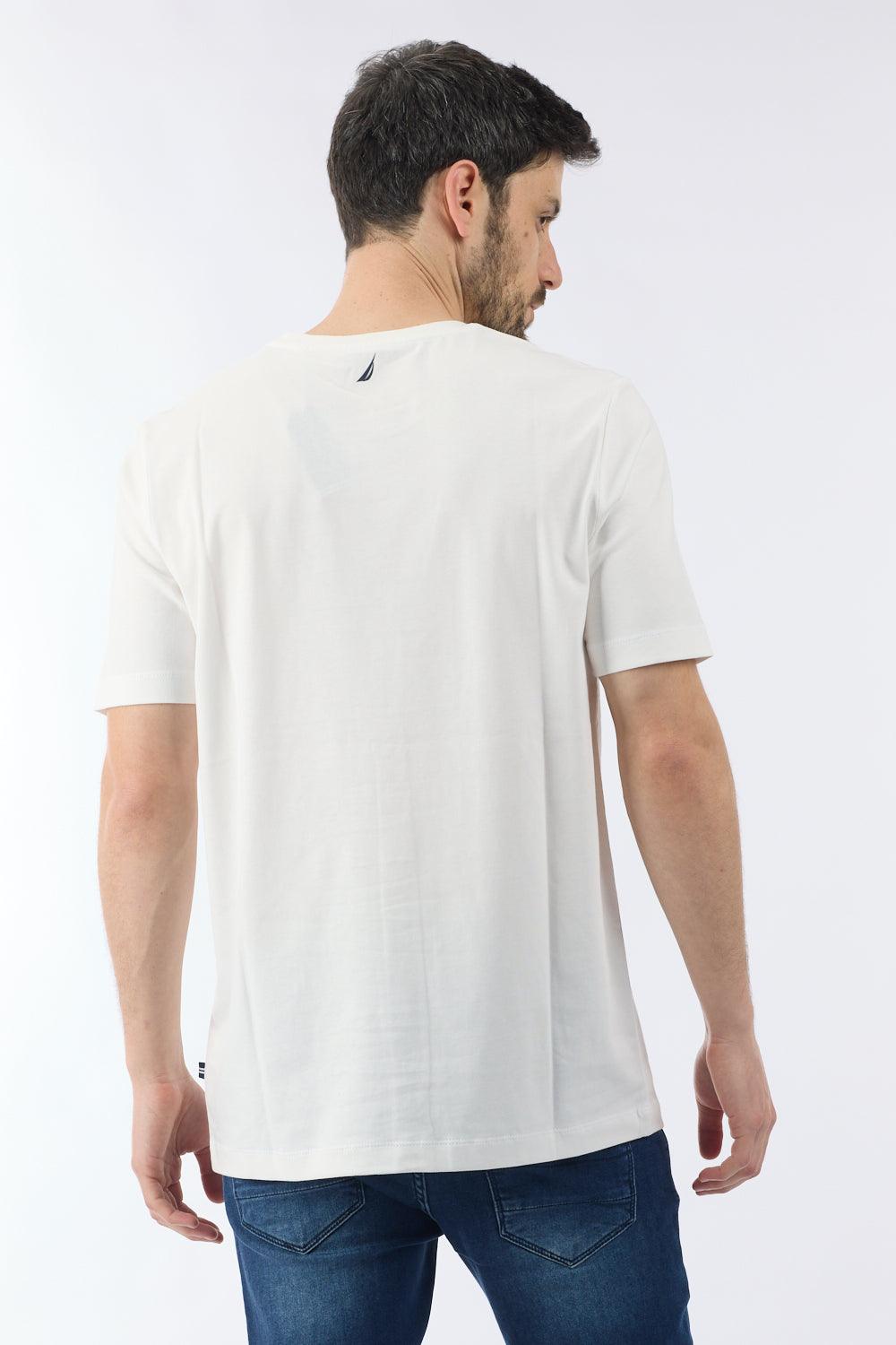 טישירט בהדפס לוגו בצבע קרם - MASHBIR//365