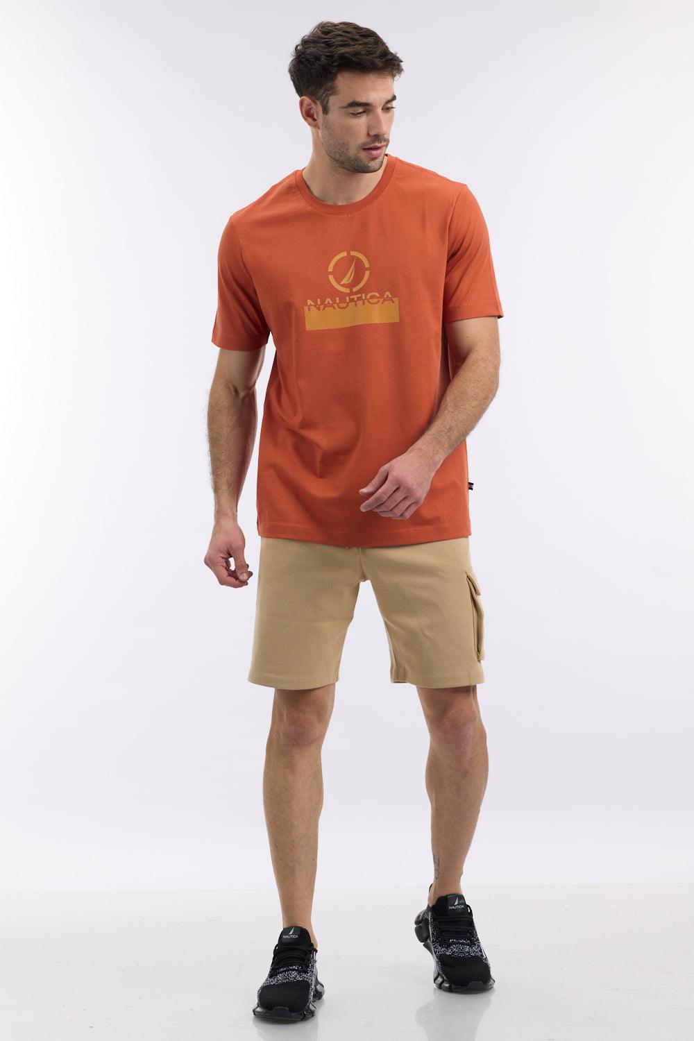 טישירט בהדפס לוגו בצבע כתום - MASHBIR//365