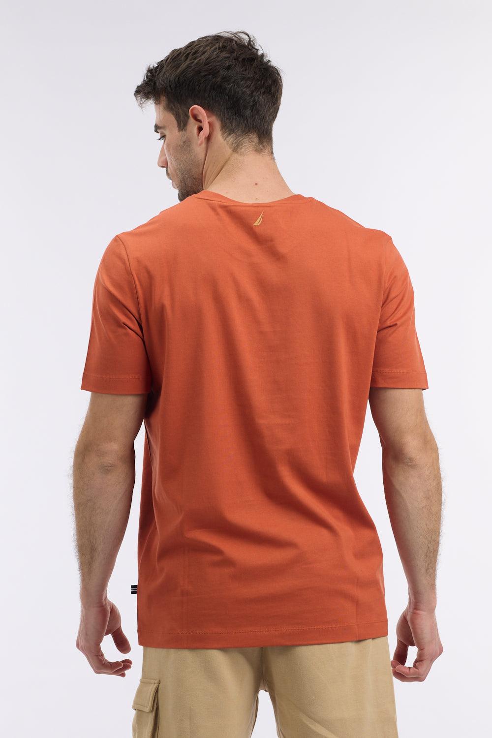 טישירט בהדפס לוגו בצבע כתום - MASHBIR//365