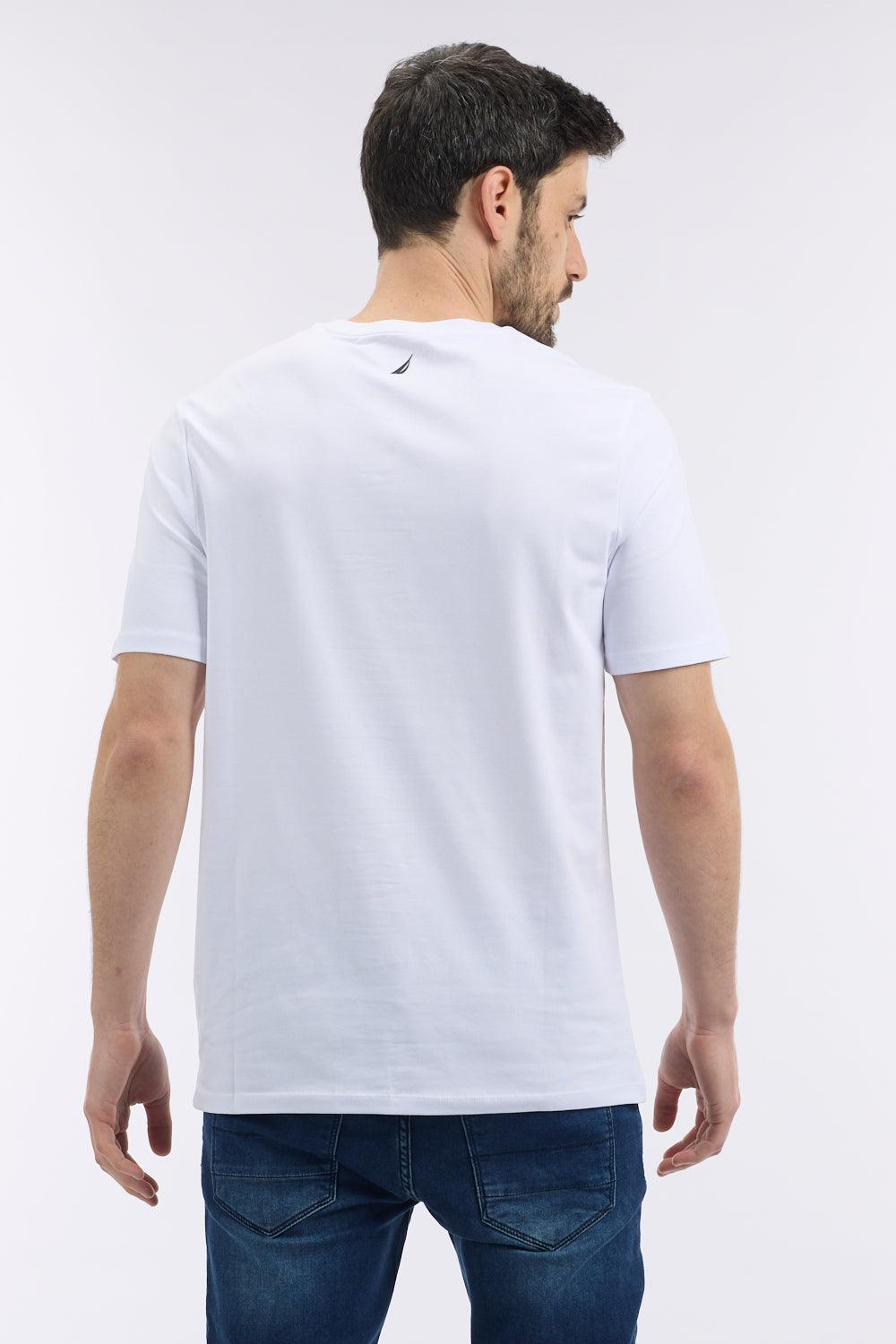 טישירט עם צווארון HIGE NECK בצבע לבן - MASHBIR//365