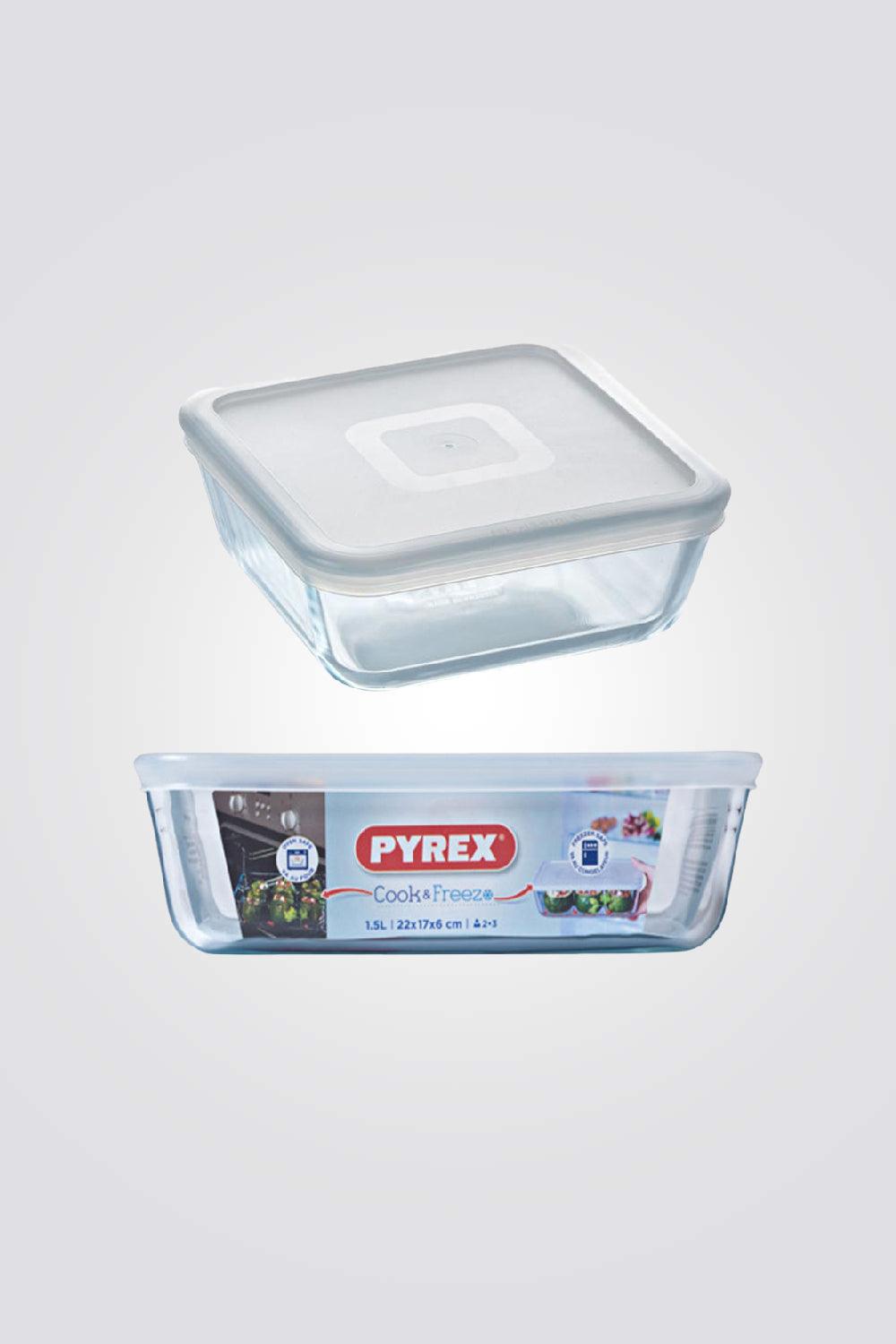 כלי אחסון מרובע זכוכית 2.0 ליטר Cook & Freeze - MASHBIR//365