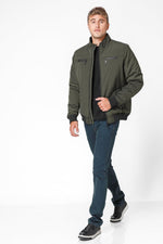 מעיל מרופד ריפסטופ בצבע ירוק זית - MASHBIR//365