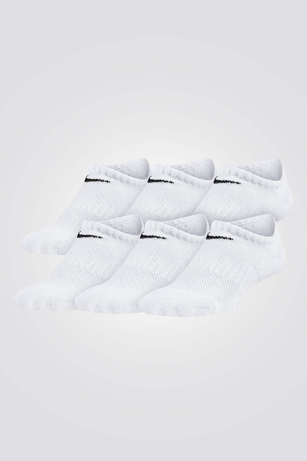 NIKE - 6 זוגות גרבי NO SHOW לילדים בצבע לבן - MASHBIR//365
