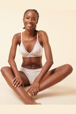 חזיית משולשים HAPPILY ורוד פודרה - MASHBIR//365