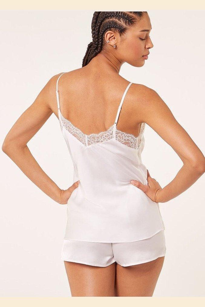 גופיית סאטן בשילוב תחרה PASSION פנינה - MASHBIR//365