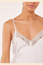 גופיית סאטן בשילוב תחרה PASSION פנינה - MASHBIR//365