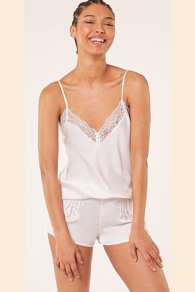 גופיית סאטן בשילוב תחרה PASSION פנינה - MASHBIR//365