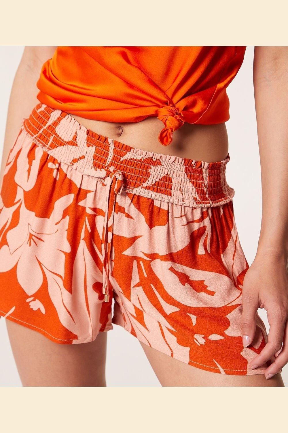 מכנסי פיג'מה קצרים MAJA הדפס פרחים - MASHBIR//365