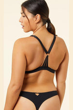 חזיית משולשים בעיטור שרשרת EXQUISE שחור - MASHBIR//365