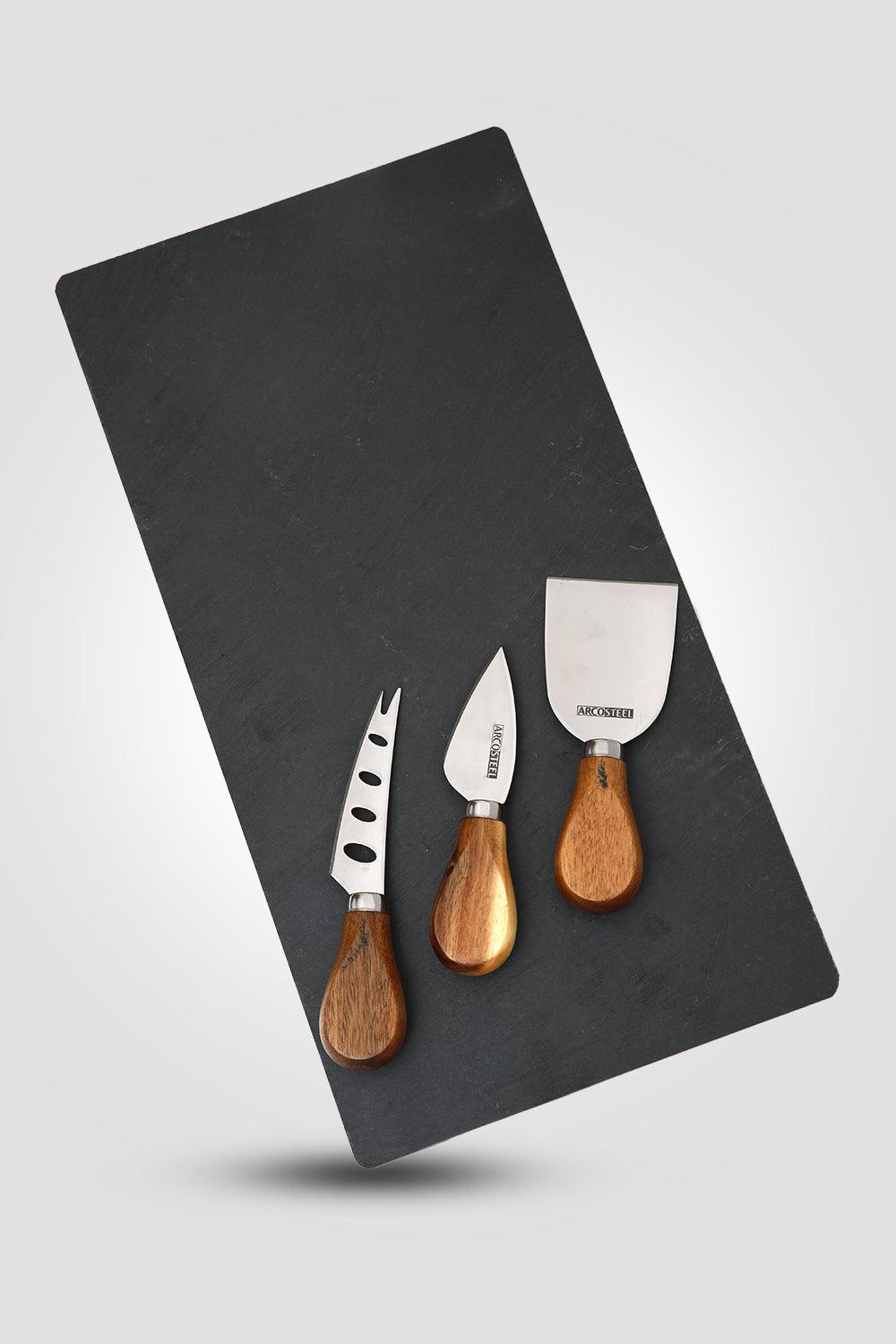 סט 4 חלקים להגשה וחיתוך גבינות-משטח צפחה - MASHBIR//365