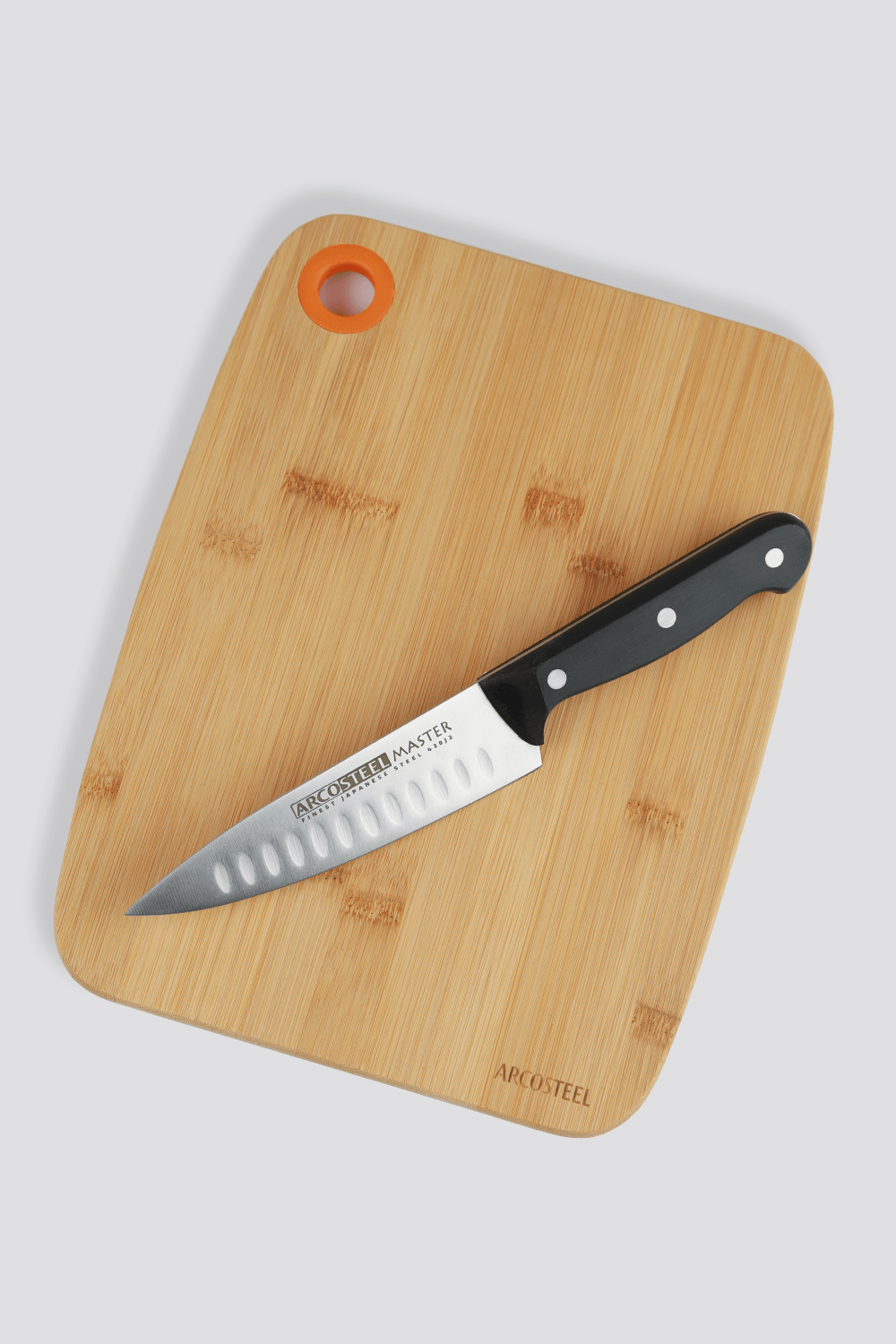 סט קרש חיתוך + סכין שף מחורצת 15 ס"מ - MASHBIR//365