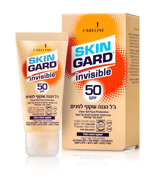 ג'ל הגנה שקוף לפנים SPF 50 לעור רגיש 60 מ