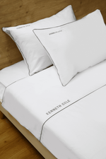 סט מצעים זוגי 160/200 כותנה פרקל דגם elegant logo - MASHBIR//365