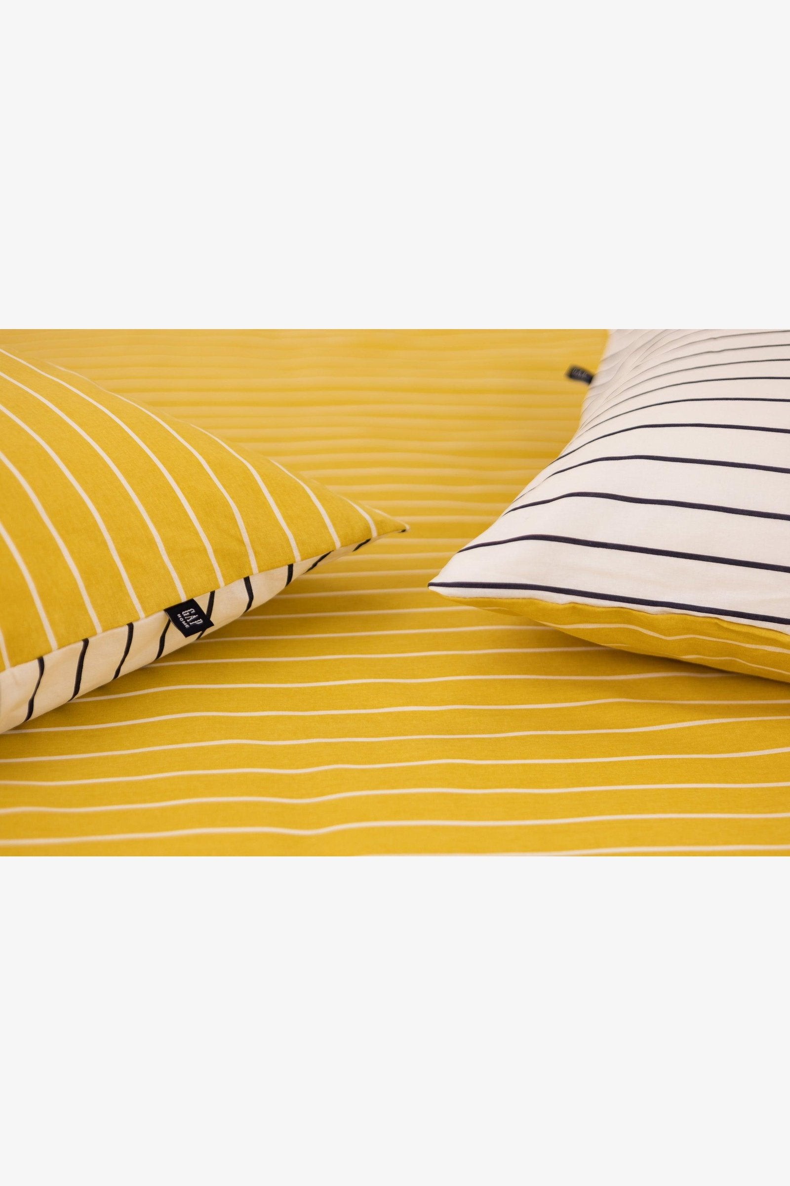 סט מצעים 90/200 כותנה למיטת יחיד גוון צהוב - MASHBIR//365