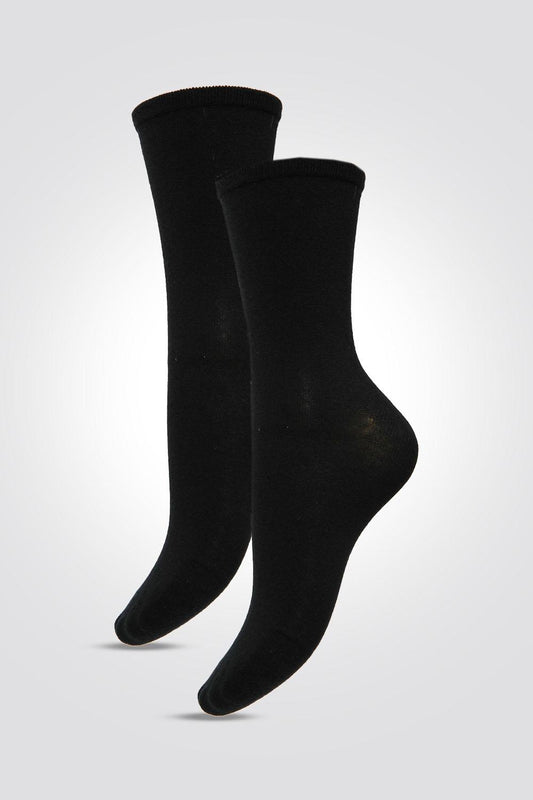 2 זוגות גרביים אורך קלאסי ללא תפר שחור - MASHBIR//365