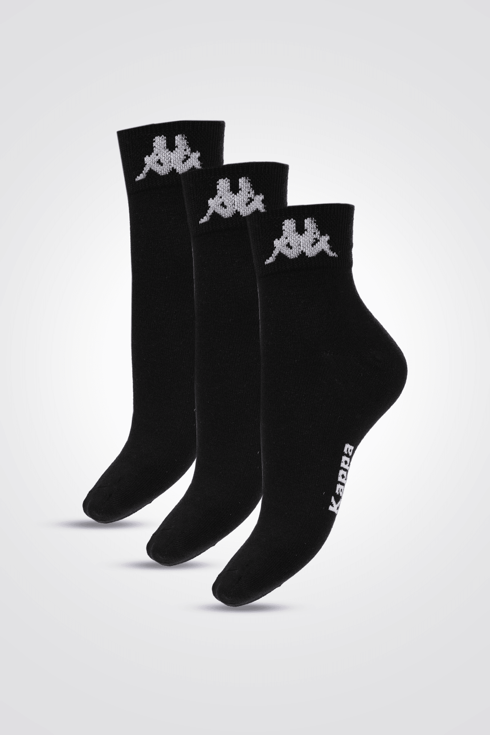 שלישיית גרביים באורך קצר לגברים צבע שחור - MASHBIR//365