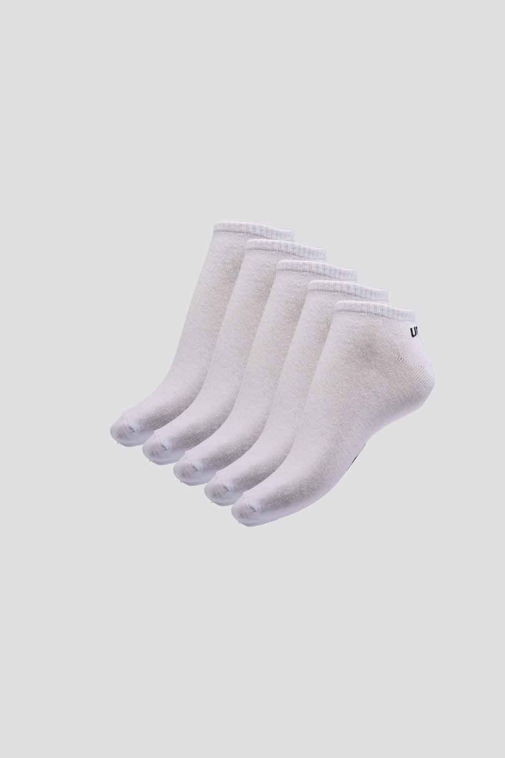 5 זוגות קרסוליות לגבר 41-46 שחור/לבן - MASHBIR//365