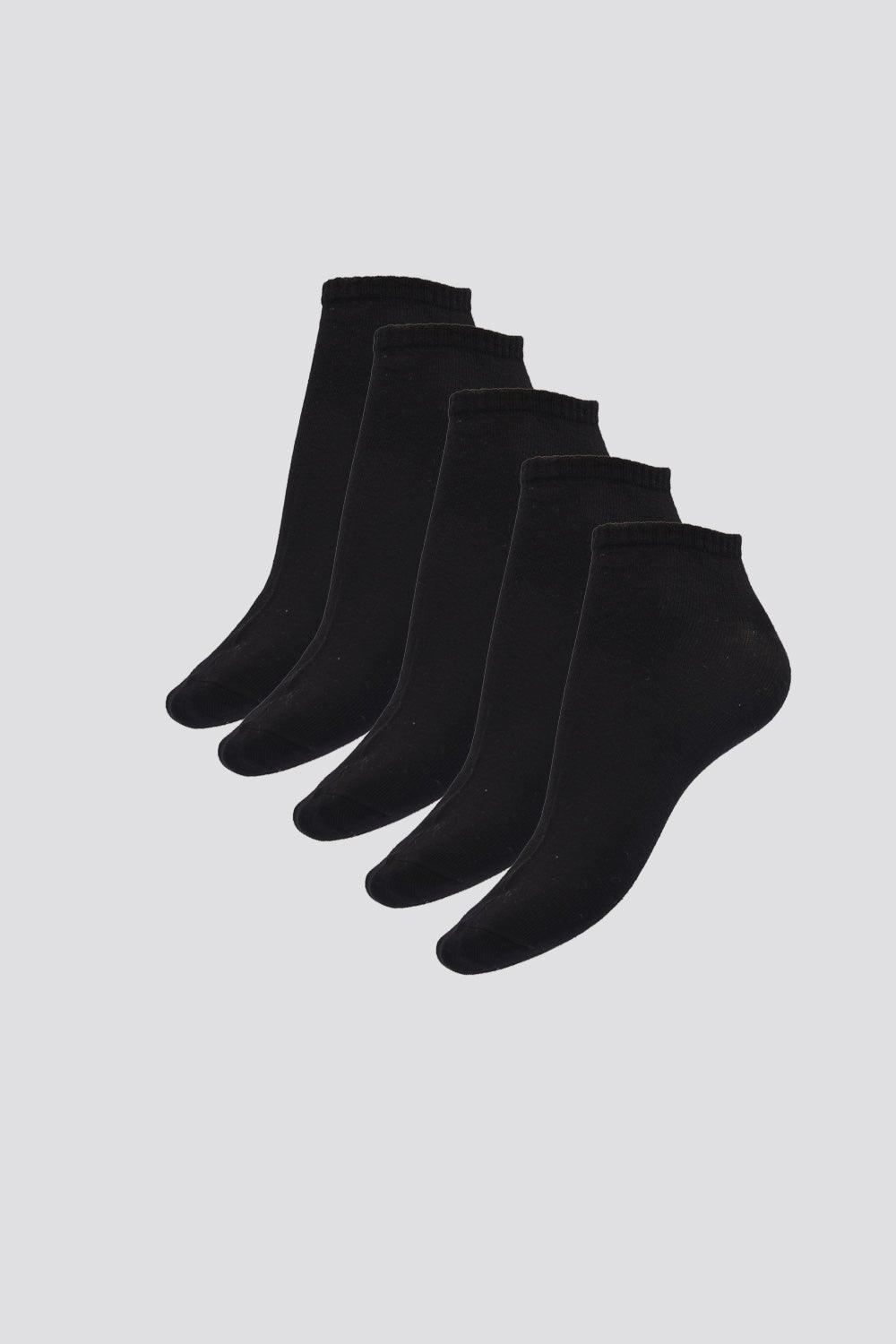 5 זוגות קרסוליות לגבר 41-46 שחור/לבן - MASHBIR//365