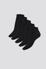 5 זוגות קרסוליות לגבר 41-46 שחור/לבן - MASHBIR//365