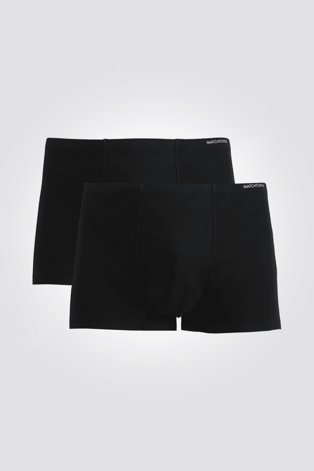 זוג תחתוני בוקסר צמודים ללא תפר MODAL TOUCH שחור - MASHBIR//365