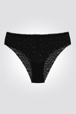 תחתוני מיני ריב תחרה 720 STRETCH בצבע שחור - MASHBIR//365